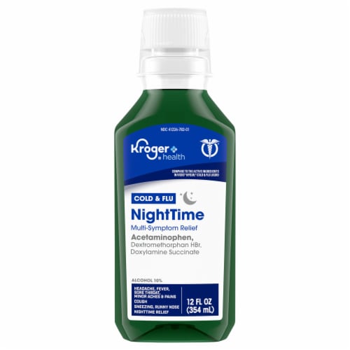 Kroger® Health Nighttime Cold & Flu Relief Liquid Perspective: front