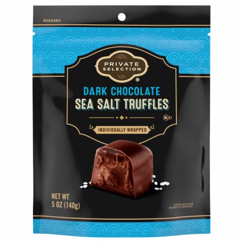 Private Selection® Dark Chocolate Toffee Truffles with Sea Salt Perspective: front