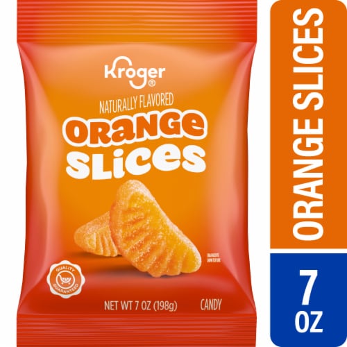 Kroger® Orange Fruit Slices Gummy Candy Bag Perspective: front