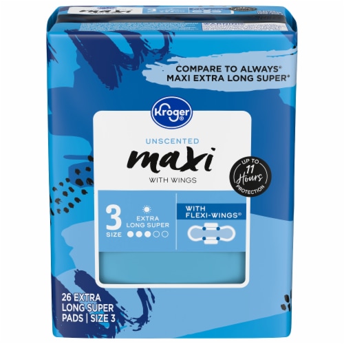 Kroger® Maxi Pads Extra Long Super Unscented Perspective: front