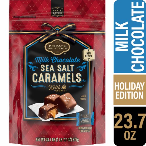 Private Selection® Milk Chocolate Caramels With Sea Salt Perspective: front