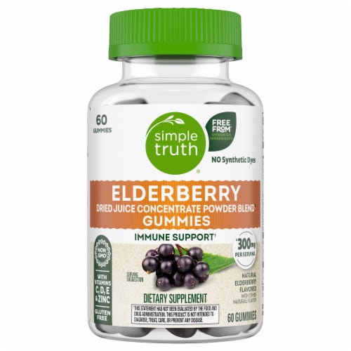 Simple Truth® Elderberry Gummies 300mg Perspective: front