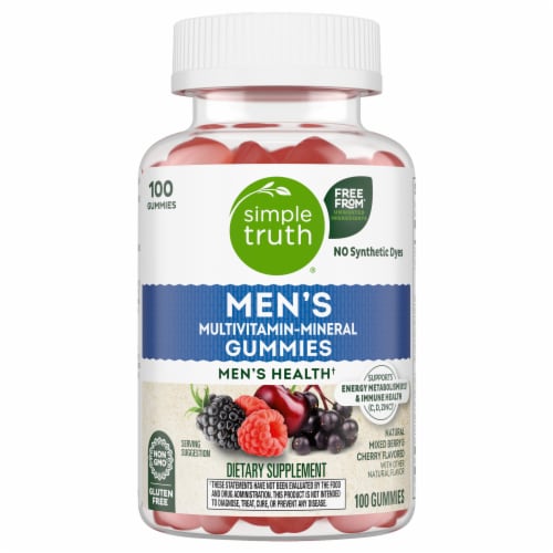 Simple Truth® Men's Multivitamin Gummies Mixed Berry & Cherry Perspective: front