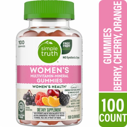 Simple Truth® Women's Multivitamin Gummies Mixed Berry Cherry & Orange Perspective: front