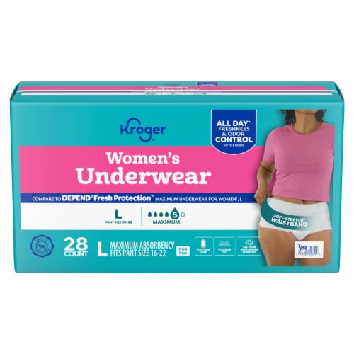Kroger® Maximum Absorbency Women's Large Incontinence Underwear Perspective: front