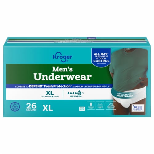 Kroger® Men's Maximum Absorbency Underwear Perspective: front