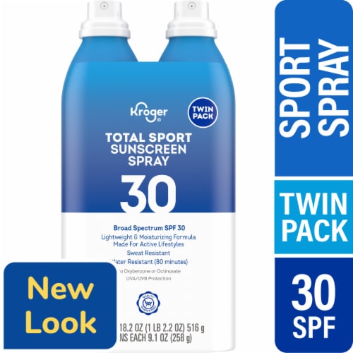 Kroger® Total Sport Sunscreen Spray SPF 30 Perspective: front