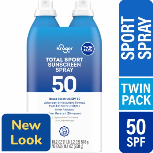 Kroger® Total Sport Sunscreen Spray SPF 50 Perspective: front