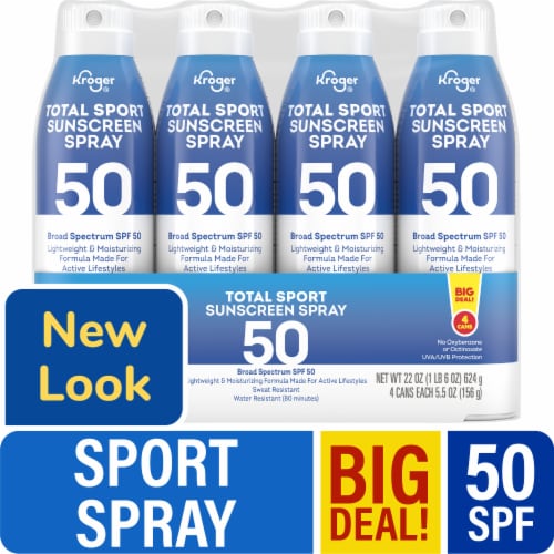 Kroger® Total Sport Sunscreen Spray SPF 50 BIG DEAL! Perspective: front