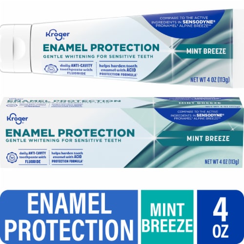 Kroger® Enamel Protection Whitening Toothpaste - Mint Breeze Perspective: front