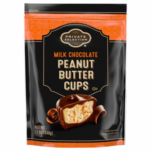 Private Selection® Milk Chocolate Peanut Butter Cups Candy Pouch Perspective: front
