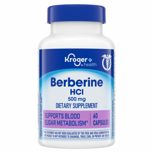 Kroger® Berberine HCI Capsules 500mg Perspective: front