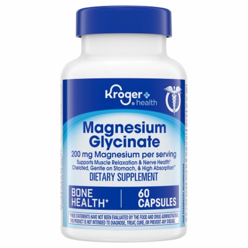Kroger® Magnesium Glycinate Capsules 200mg Perspective: front