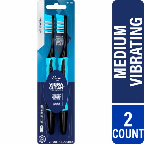 Kroger® VibraClean® Deep Cleaning Toothbrush with Medium Bristles Perspective: front