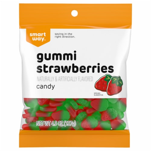 Smart Way™ Gummi Strawberry Candy Bag Perspective: front