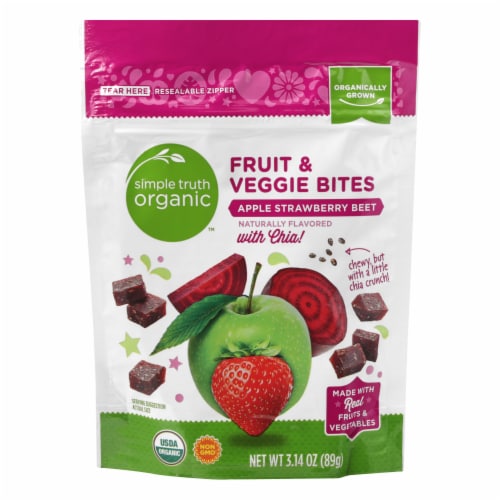 Simple Truth Organic™ Apple Strawberry Beet with Chia Fruit & Veggie Bites Snack