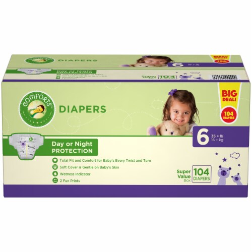 Comforts™ Day or Night Baby Diapers Size 6 Perspective: front