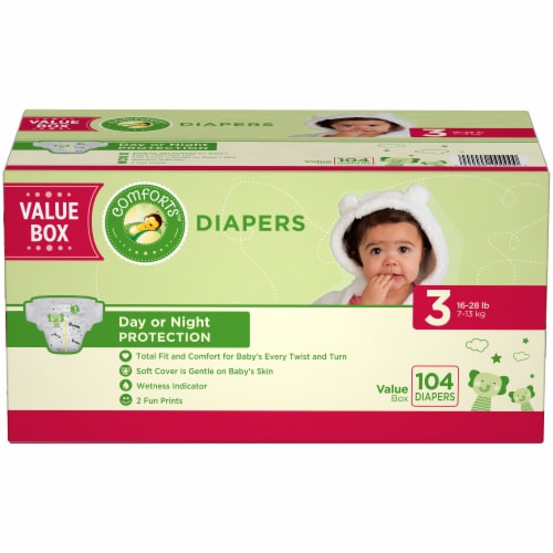 Comforts™ Day or Night Baby Diapers Size 3 Perspective: front