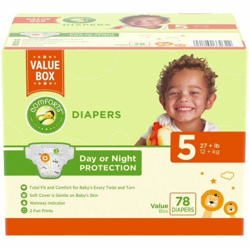 Comforts™ Day or Night Baby Diapers Size 5 Perspective: front