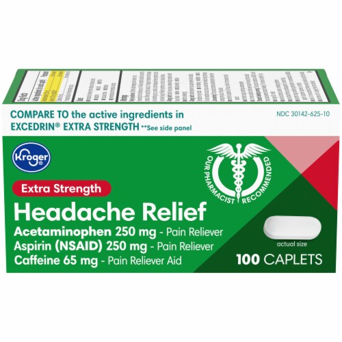 Kroger® Extra Strength Headache Relief Caplets Perspective: front