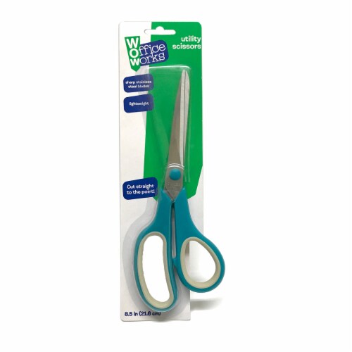 Office Works Utility Scissors - Blue Perspective: front