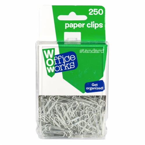 Office Works Standard Paper Clips - Silver Perspective: front