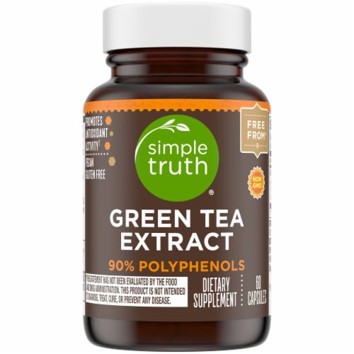 Simple Truth® Green Tea Extract Supplement Capsules Perspective: front