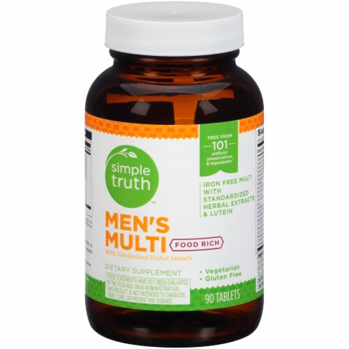Simple Truth™ Men's Multi Food Rich Dietary Supplement Tablets Perspective: front