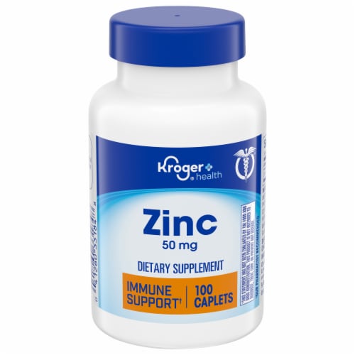 Kroger® Zinc 50mg Caplets Perspective: front