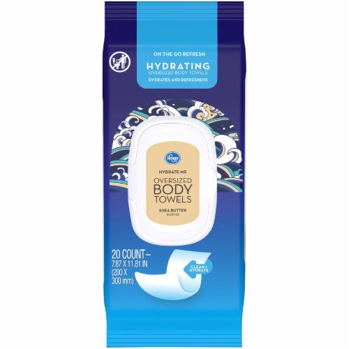 Kroger® Shea Butter Hydrating Oversized Body Towels Perspective: front