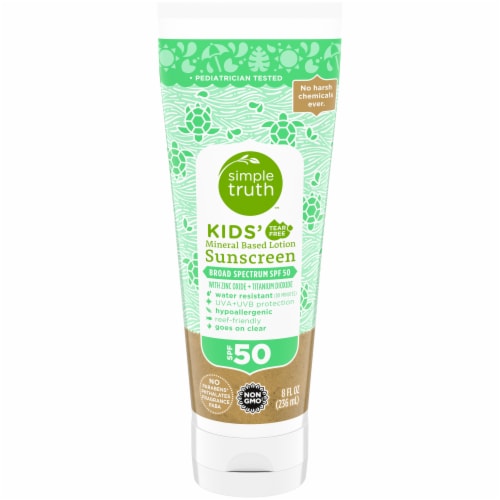 Simple Truth Kids Mineral Based Sunscreen Lotion SPF 50 Perspective: front