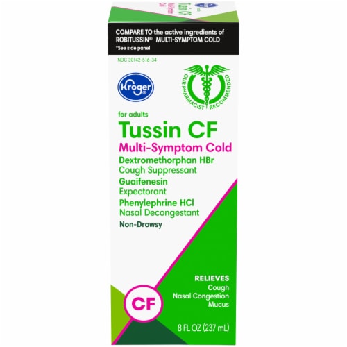 Kroger® Non-Drowsy Tussin CF Multi-Symptom Cold Liquid Medicine Perspective: front