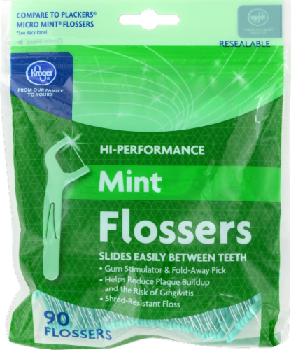 Kroger® Hi-Performance Mint Flossers Perspective: front