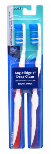 Kroger® Angle Edge+® Deep Clean Soft Toothbrushes Perspective: front