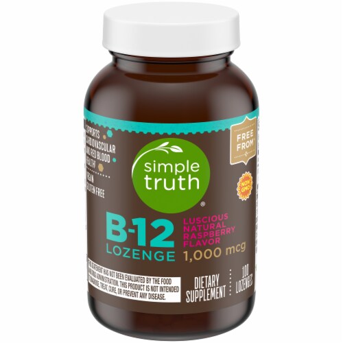Simple Truth® B-12 Raspberry Flavor Lozenges Perspective: front