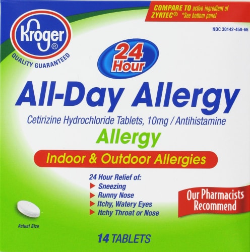 Kroger® Indoor & Outdoor All-Day Allergy Tablets Perspective: front