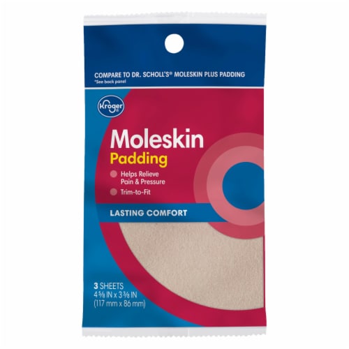 Kroger® Super Adhesive Moleskin Padding, 3 ct - Smith's Food and Drug