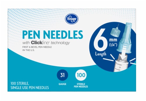 Kroger® 31 Gauge 6mm Pen Needles Perspective: front