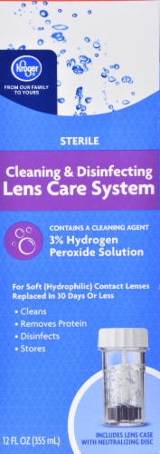 Kroger® Sterile Cleaning & Disinfecting Lens Care System Perspective: front