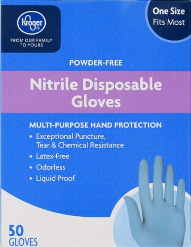 Kroger® Nitrile Powder Free Disposable Gloves Perspective: front