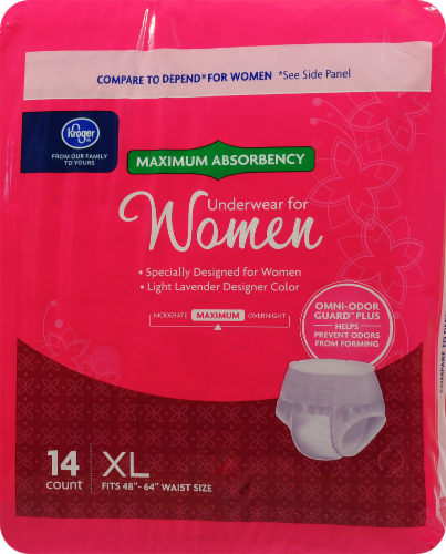 Kroger® Extra Large Maximum Absorbency Underwear for Women Perspective: front