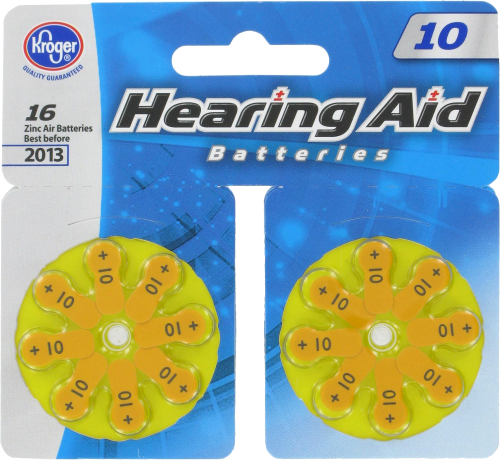 Kroger® Hearing Aid Size 10 Batteries - 16 Pack Perspective: front