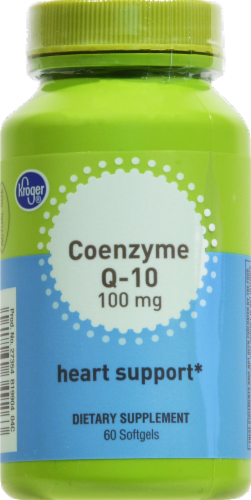 Kroger® Coenzyme Q-10 100 mg Heart Support Softgels Perspective: front