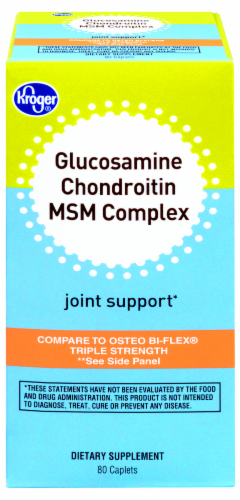 Kroger® Glucosamine Chondroitin MSM Complex Joint Support Caplets Perspective: front