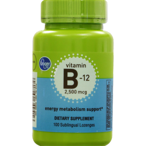 Kroger® Vitamin B-12 2500mcg Sublingual Lozenges Perspective: front