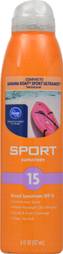Kroger® Sport Sunscreen Spray SPF 15 Perspective: front