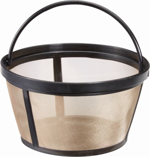 Kroger® Reusable® Coffee Filter Basket - Black/Gold Perspective: front