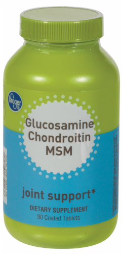 Kroger® Glucosamine Chondroitin MSM Coated Tablets Perspective: front