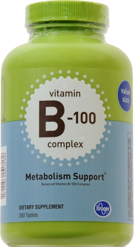 Kroger® Vitamin B-100 Complex Tablets Perspective: front