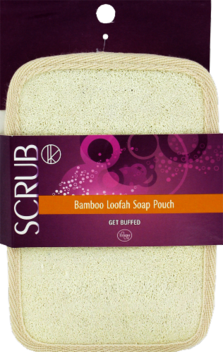 Kroger® Bamboo Loofah Soap Pouch Perspective: front